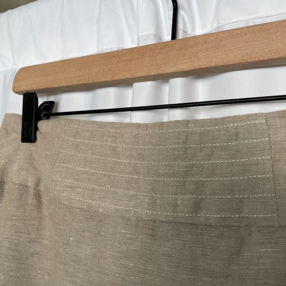 Banana Republic Linen Blend Skirt Tan Lined Size 4 - Picture 2 of 6